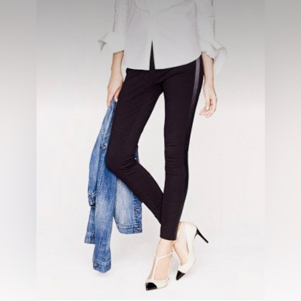J.Crew Real Leather Paneled Pixie Pants